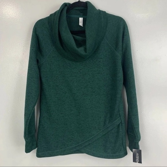 NEW Ideology Green Cowl Neck Sweater - Picture 2 of 5
